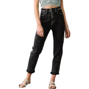 KanCan Ultra High Rise Baggy Fit Black Acid Wash Jeans Women’s Size 26 Stretch